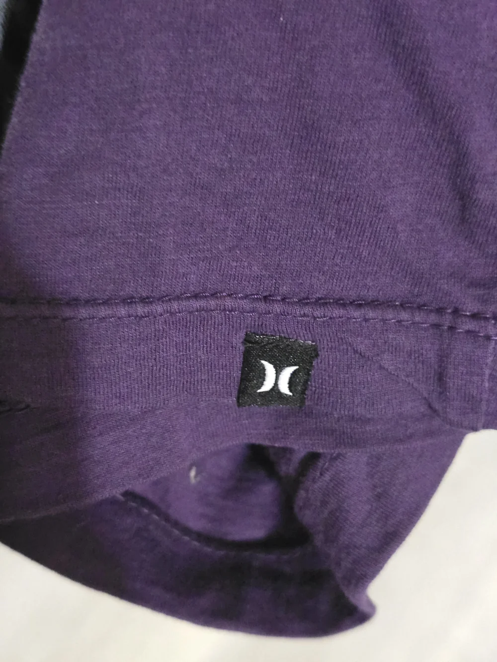 Hurley Purple Short Sleeve Tee with Ornate Gray Graphic - Picture 3 of 4